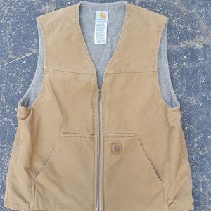 Carhartt Men's Sherpa Lined Sandstone Rugged Vest